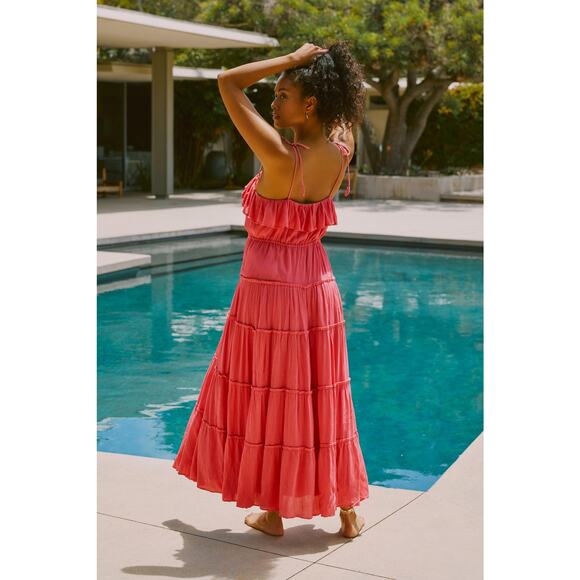 NWT Anthropologie Pink Maxi Dress - Large - Picture 2 of 6